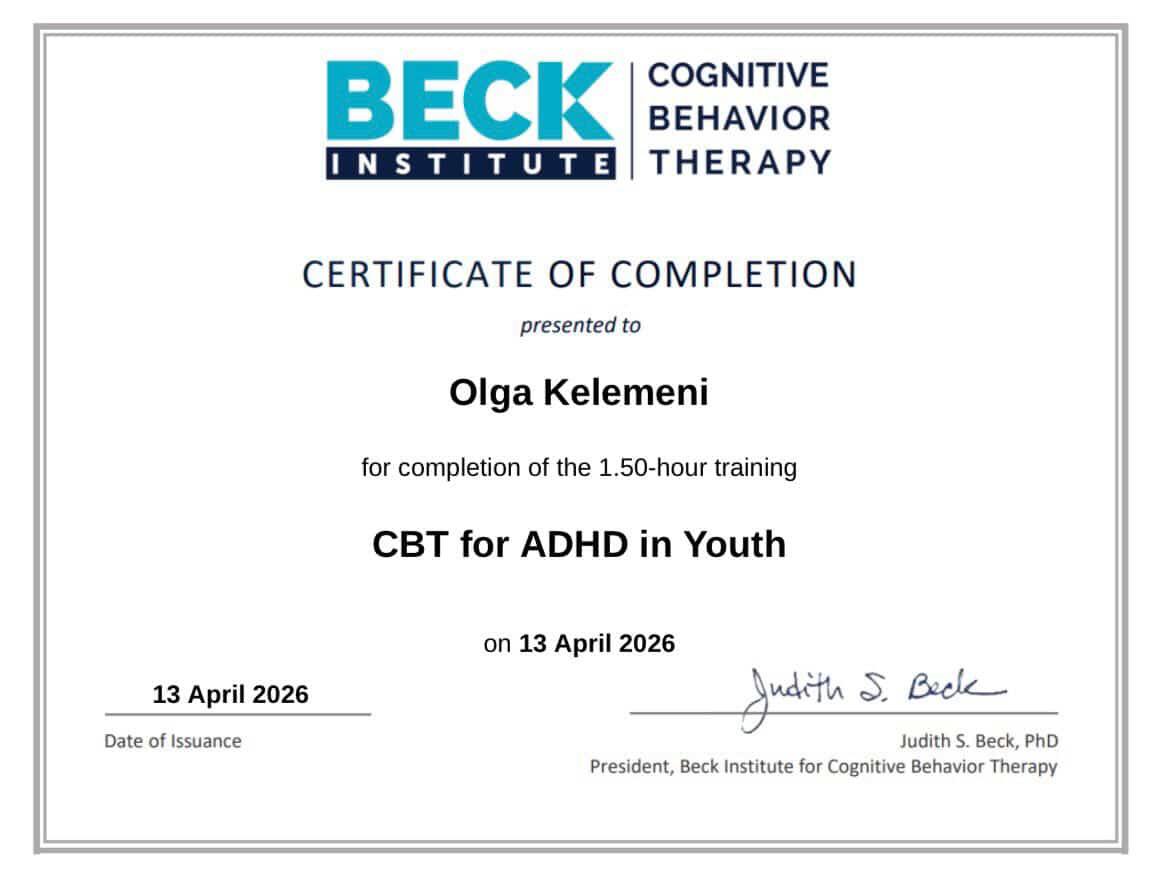 CBT for ADHD in Youth